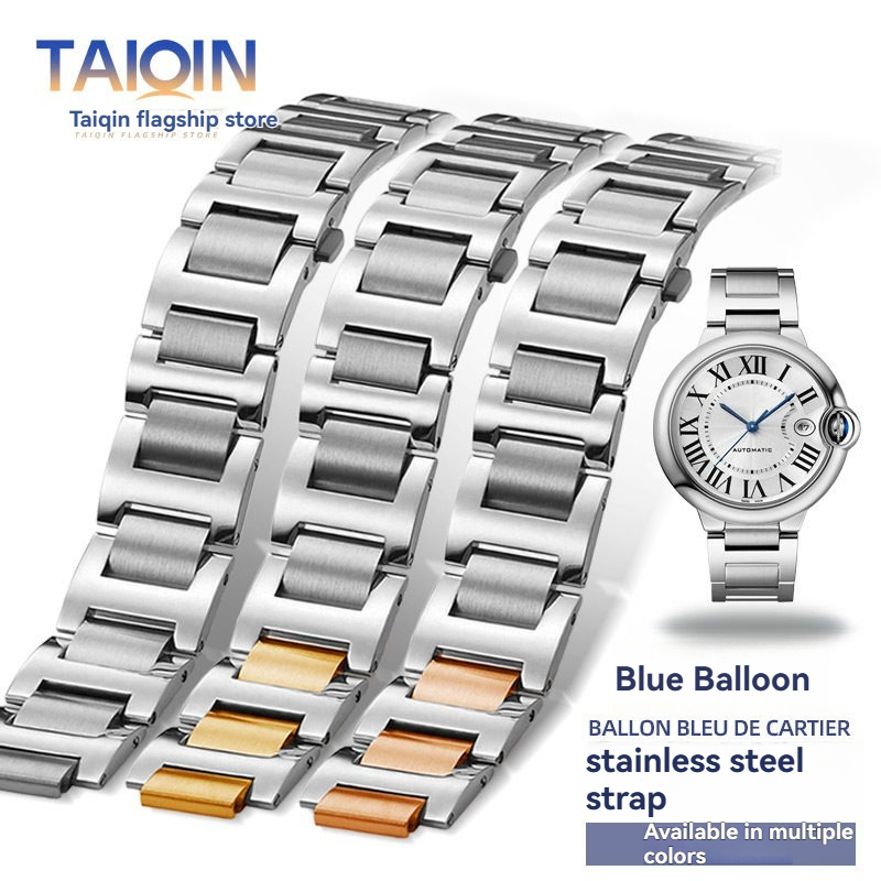 Cartier Watch Ballon Bleu - Dedykowane wypukłe złącze, pasek ze stali