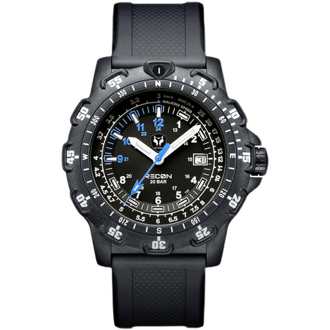 Rubber Strap Diver - Hnlgnox męskie zegarki pilotki zegarek sportowy