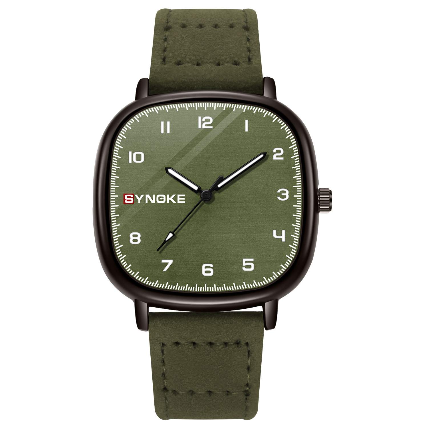 Leather Watch Band Men - Zegarek męski SYNOKE Najlepsza marka ze