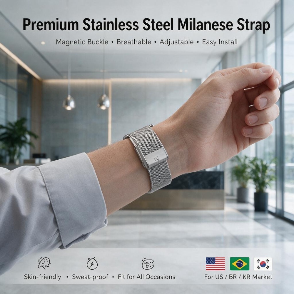 Mesh Strap Metal - Pasek do zegarka WHOOP 5.0 MG,