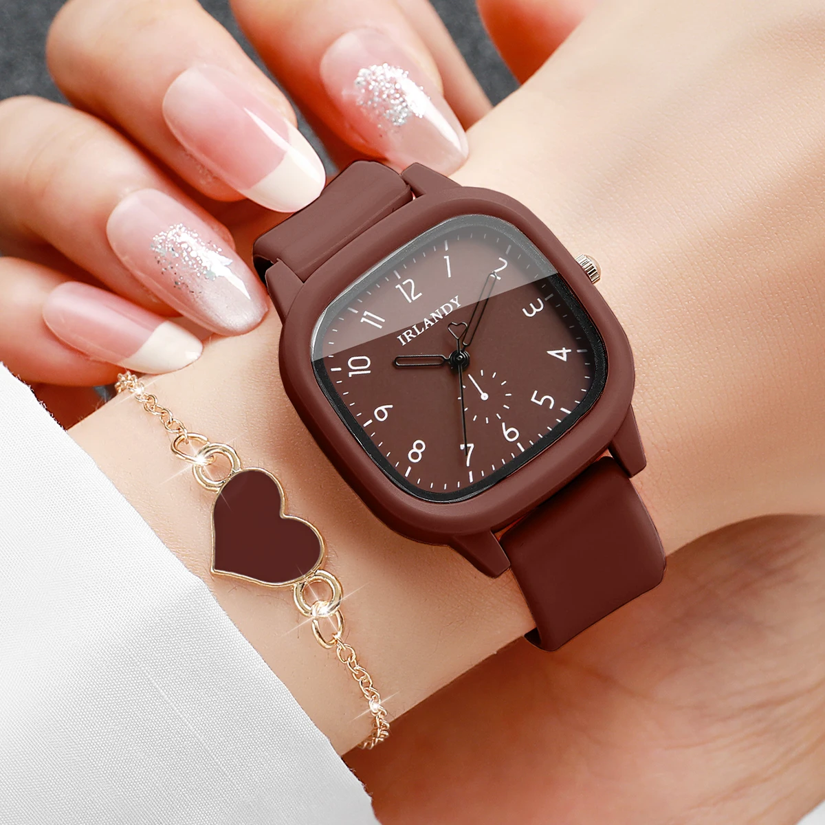 4 sztuki: modny, kwadratowy ze – Silicone Band Women recenzja i cena