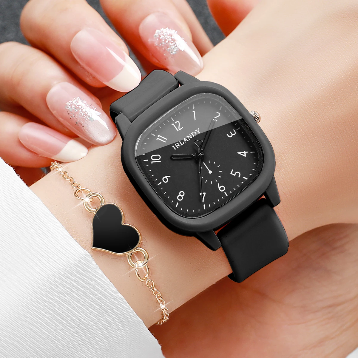 4 sztuki: modny, kwadratowy ze – Silicone Band Women recenzja i cena