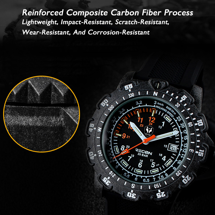 Hnlgnox męskie zegarki pilotki – Rubber Strap Diver recenzja i cena