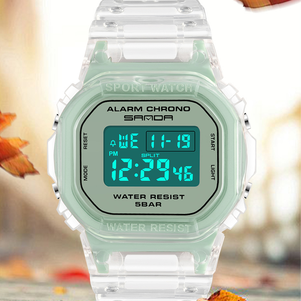 SANDA biały modny zegarek spor – Rubber Strap Diver recenzja i cena