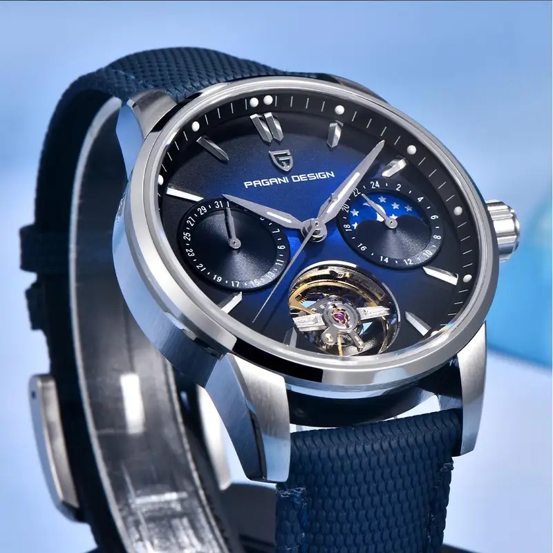 Luksusowy męski zegarek automa – Canvas Strap Watch recenzja i cena