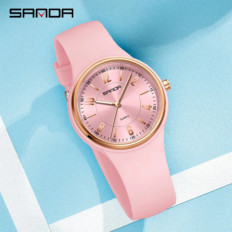 Zegarek damski SANDA, modny, k – Silicone Band Women recenzja i cena