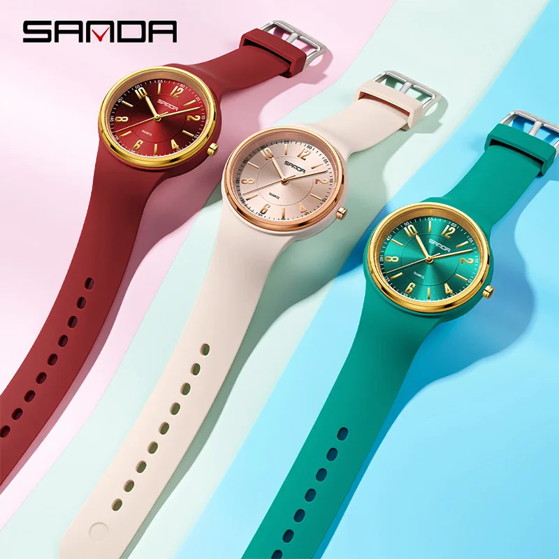 Zegarek damski SANDA, modny, k – Silicone Band Women recenzja i cena